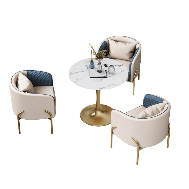 Glam Style Fintered Stone Round 1/3/4/5 Pièces Pièces Ensemble pour Utilisation à domicile