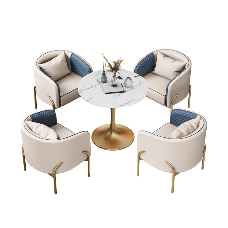 Glam Style Fintered Stone Round 1/3/4/5 Pièces Pièces Ensemble pour Utilisation à domicile