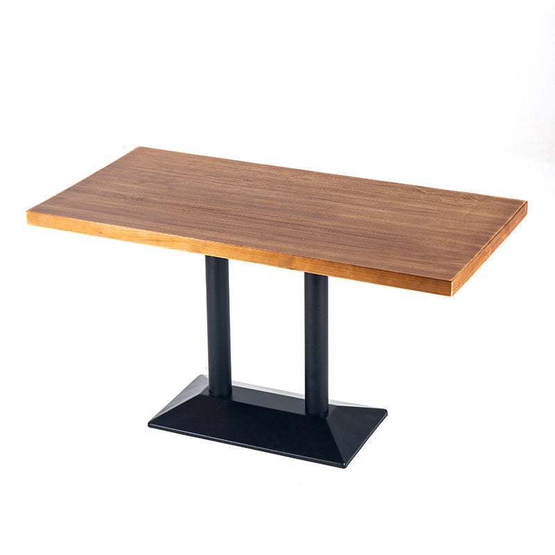 Industrial Rectangle Table Set 1/2/3 Pieces Dining Set for Restaurant Clearhalo 'Dining Room Sets' 'Dining Tables & Seating' 'dining_room_set' 'furn' 'furn_dining_room_set' 'Furniture' 'Kitchen & Dining Furniture' 6003298