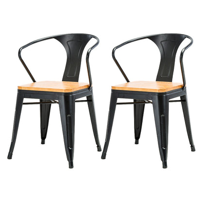 Industrial Rectangle Table Set 1/2/3 Pieces Dining Set for Restaurant 2 Brown Chairs Clearhalo 'Dining Room Sets' 'Dining Tables & Seating' 'dining_room_set' 'furn' 'furn_dining_room_set' 'Furniture' 'Kitchen & Dining Furniture' 6003299