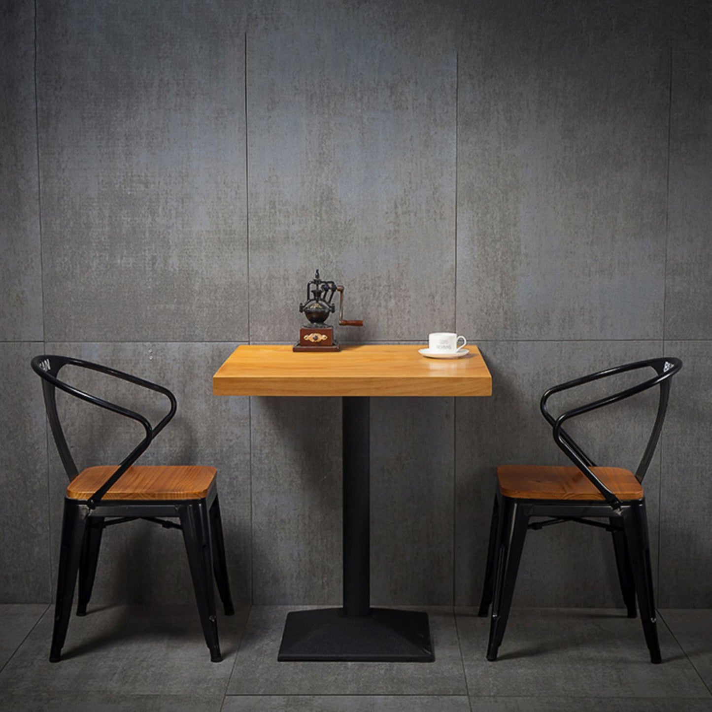 Industrial Rectangle Table Set 1/2/3 Pieces Dining Set for Restaurant Clearhalo 'Dining Room Sets' 'Dining Tables & Seating' 'dining_room_set' 'furn' 'furn_dining_room_set' 'Furniture' 'Kitchen & Dining Furniture' 6003300