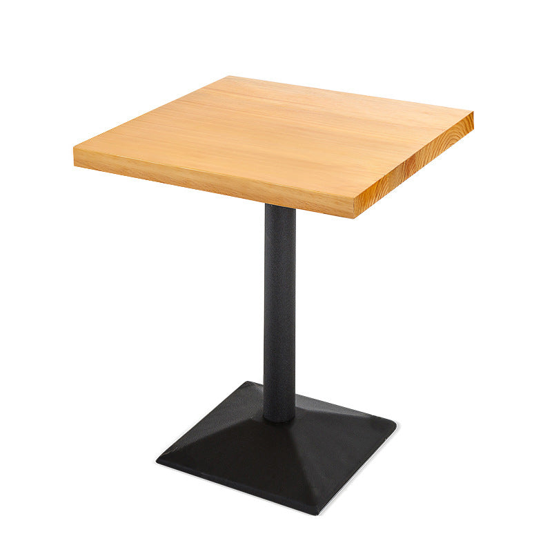 Industrial Rectangle Table Set 1/2/3 Pieces Dining Set for Restaurant Brown 28"L x 28"W Clearhalo 'Dining Room Sets' 'Dining Tables & Seating' 'dining_room_set' 'furn' 'furn_dining_room_set' 'Furniture' 'Kitchen & Dining Furniture' 6003304