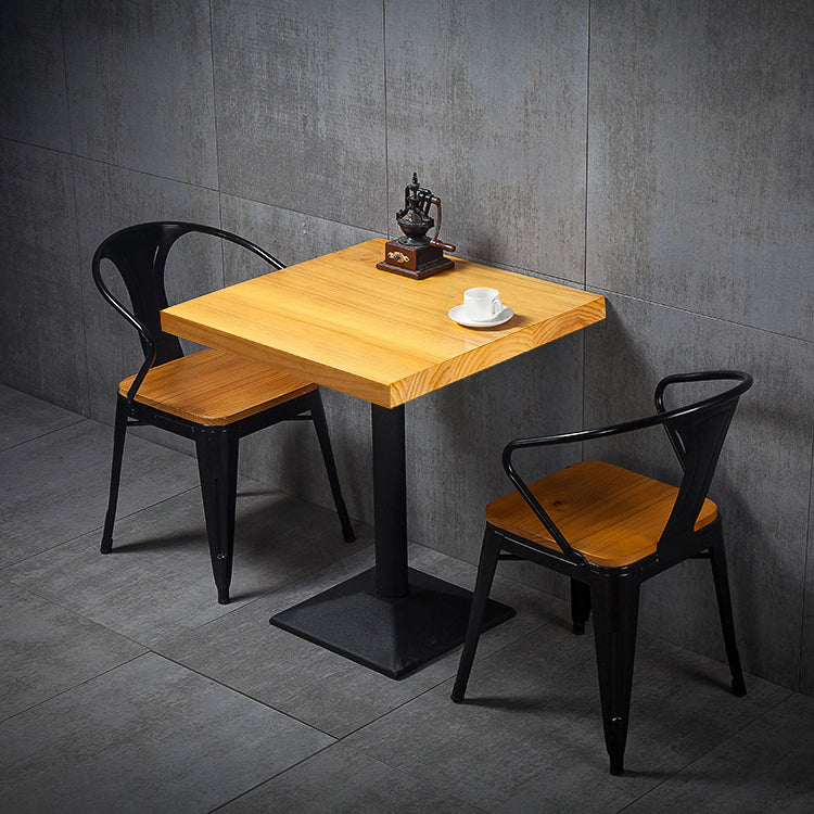 Industrial Rectangle Table Set 1/2/3 Pieces Dining Set for Restaurant Clearhalo 'Dining Room Sets' 'Dining Tables & Seating' 'dining_room_set' 'furn' 'furn_dining_room_set' 'Furniture' 'Kitchen & Dining Furniture' 6003309