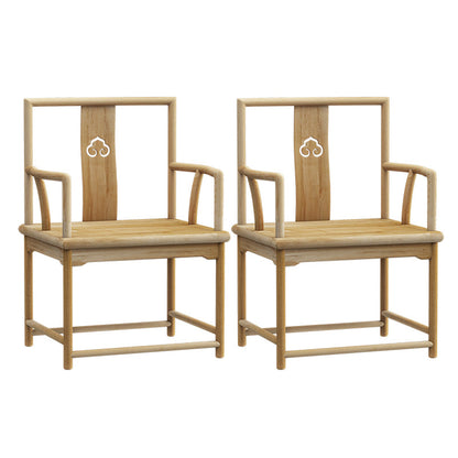 Modern 1/2 Pieces Rectangle Dining Set Solid Wood Top Dining Table with Chairs