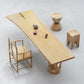 Modern 1/2 Pieces Rectangle Dining Set Solid Wood Top Dining Table with Chairs