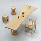 Modern 1/2 Pieces Rectangle Dining Set Solid Wood Top Dining Table with Chairs