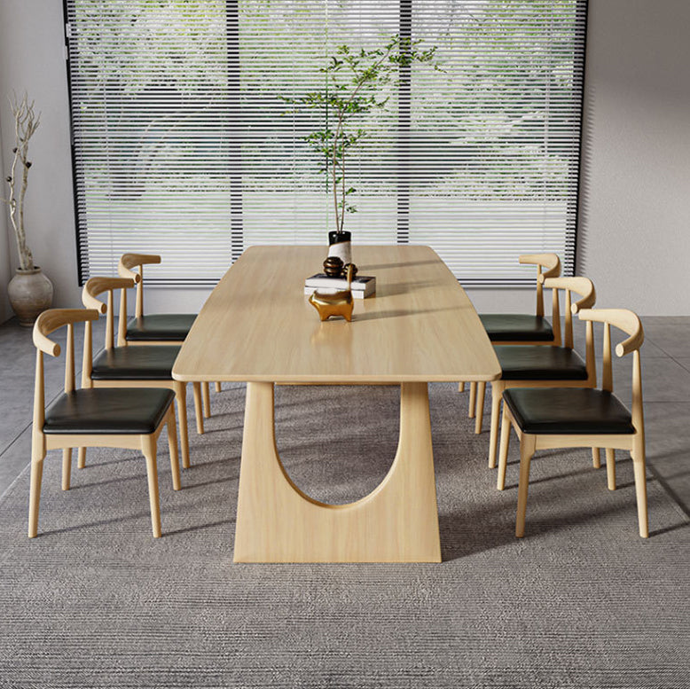 Juego de comedor de madera tradicional 1/7 piezas de mesa de comedor rectangular