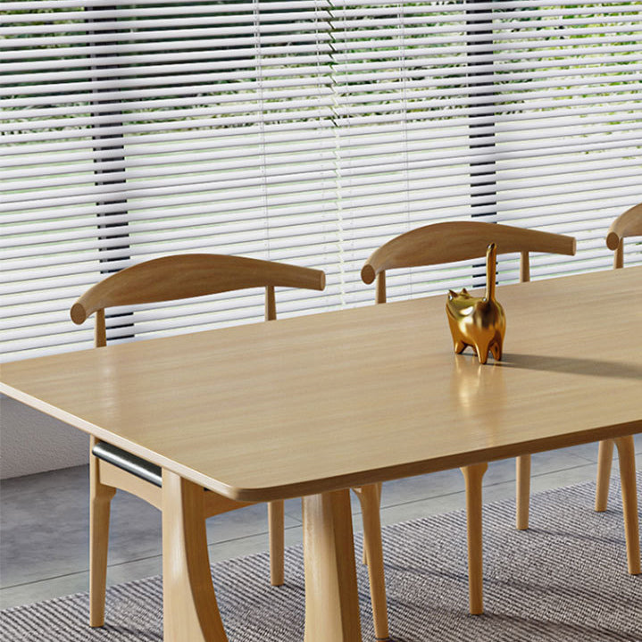 Juego de comedor de madera tradicional 1/7 piezas de mesa de comedor rectangular