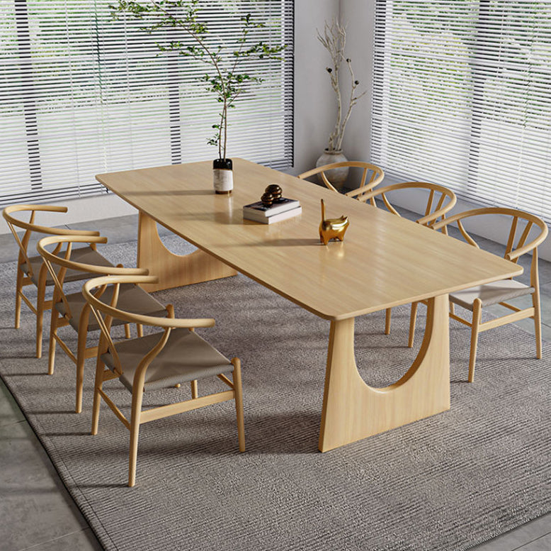 Juego de comedor de madera tradicional 1/7 piezas de mesa de comedor rectangular