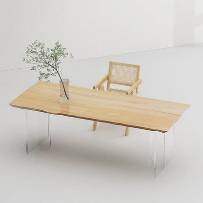 Modern 1/2/3/4/5 Pieces Rectangle Dining Set Solid Wood Dining Table with Chairs 2 Pieces: Table, 1 Chair Clearhalo 'Dining Room Sets' 'Dining Tables & Seating' 'dining_room_set' 'furn' 'furn_dining_room_set' 'Furniture' 'Kitchen & Dining Furniture' 6003384
