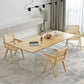 Modern 1/2/3/4/5 Pieces Rectangle Dining Set Solid Wood Dining Table with Chairs