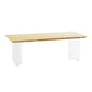 Modern 1/2/3/4/5 Pieces Rectangle Dining Set Solid Wood Dining Table with Chairs Wood 86.6"L x 35.4"W Clearhalo 'Dining Room Sets' 'Dining Tables & Seating' 'dining_room_set' 'furn' 'furn_dining_room_set' 'Furniture' 'Kitchen & Dining Furniture' 6003389