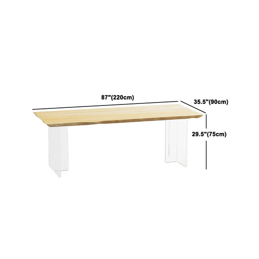 モダンな1/2/3/4/5ピース長方形のダイニングセット椅子付きソリッドウッドダイニングテーブル