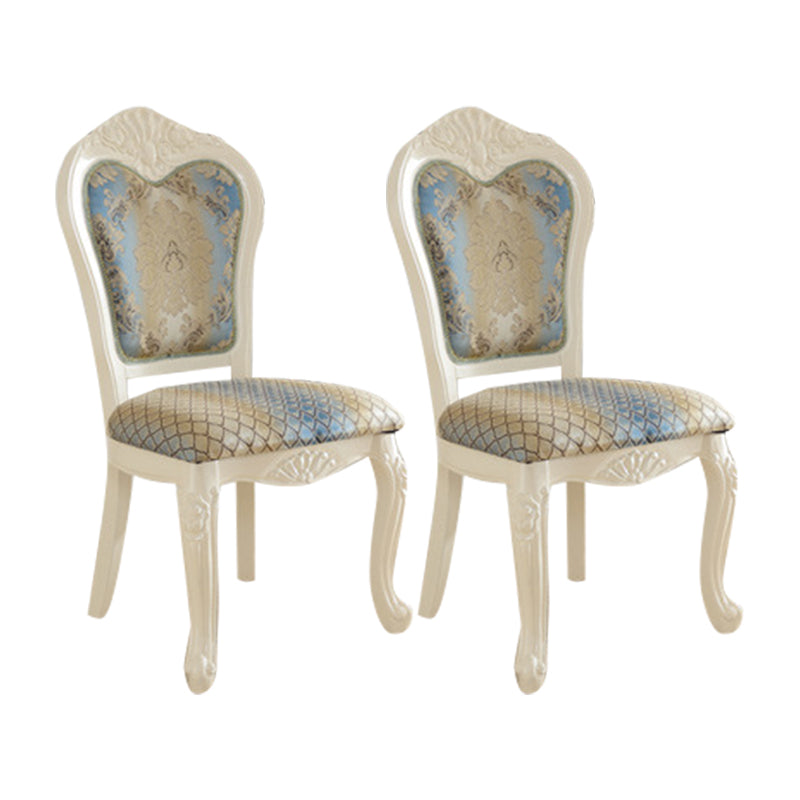 Victoria Rectangle Table Set 1/2/5/6 Pieces Dining Set for Home 2 Blue Chairs Clearhalo 'Dining Room Sets' 'Dining Tables & Seating' 'dining_room_set' 'furn' 'furn_dining_room_set' 'Furniture' 'Kitchen & Dining Furniture' 6003403