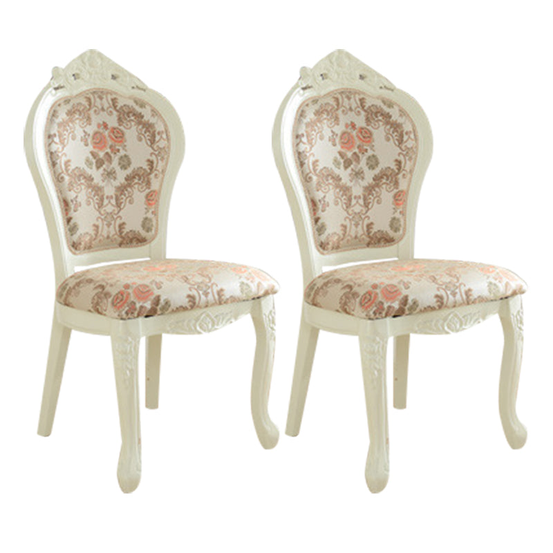 Victoria Rectangle Table Set 1/2/5/6 Pieces Dining Set for Home 2 Pink Chairs Clearhalo 'Dining Room Sets' 'Dining Tables & Seating' 'dining_room_set' 'furn' 'furn_dining_room_set' 'Furniture' 'Kitchen & Dining Furniture' 6003404