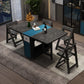 Modern Dining Set 1/3/5 Pcs Storage Folding Dining Table with Folding Chairs