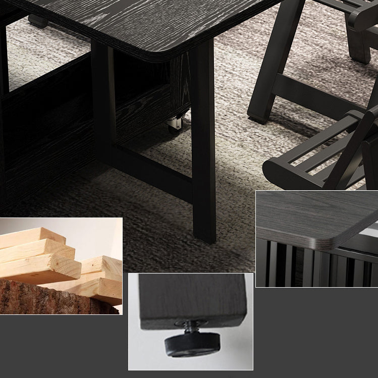 Modern Dining Set 1/3/5 Pcs Storage Folding Dining Table with Folding Chairs