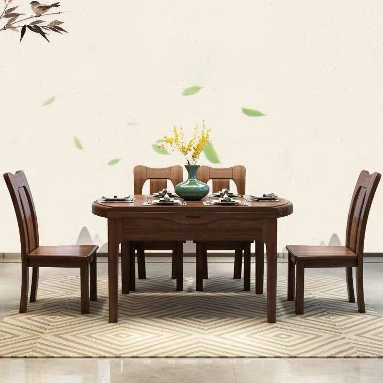 Traditional Round Table Set 1/2/5/7 Pieces Dining Set for Home Clearhalo 'Dining Room Sets' 'Dining Tables & Seating' 'dining_room_set' 'furn' 'furn_dining_room_set' 'Furniture' 'Kitchen & Dining Furniture' 6003437