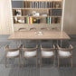 Modern 1/2/9 Pieces Rectangle Dining Set Solid Wood Top Dining Table with Chairs
