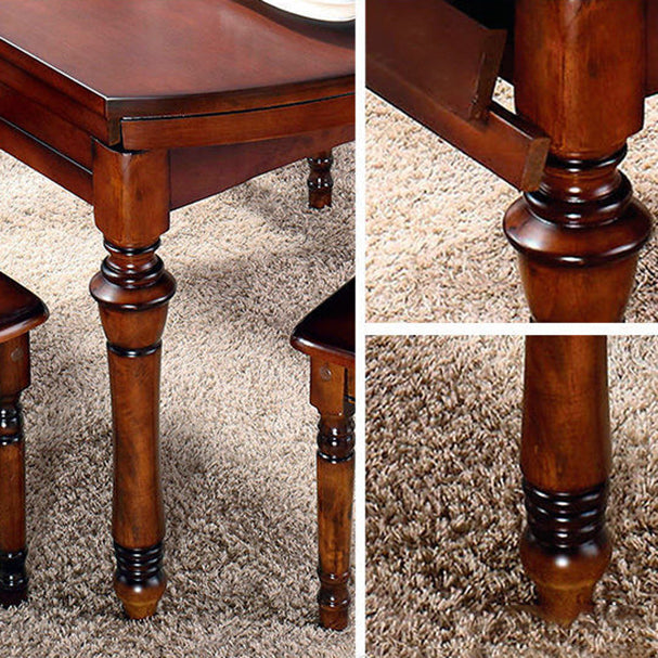 Traditional Solid Wood Table Set 1/2/7 Pieces Dining Set for Home