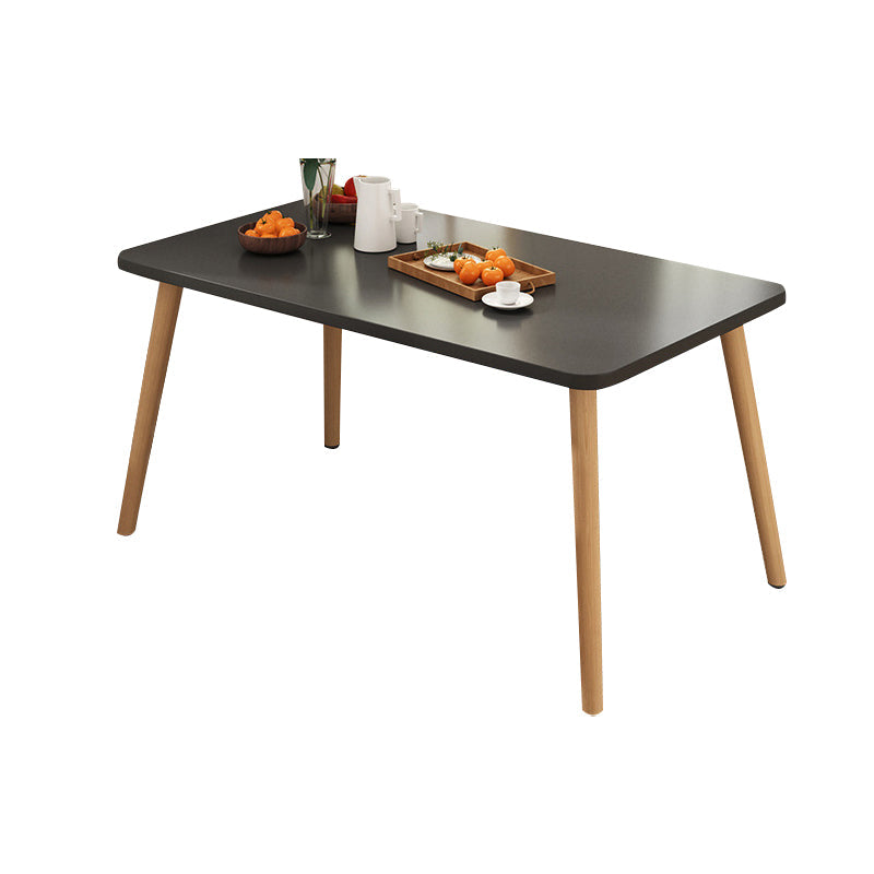 Modern Dining Set 1/5 Pcs Wood Dining Table with Armless Chairs