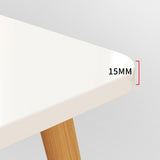 Ensemble de restauration moderne 1/5 pcs à manger en bois avec chaises sans bras