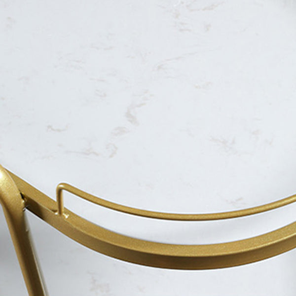 Modern Style Oval Prep Table Rolling Metal Prep Table for Home