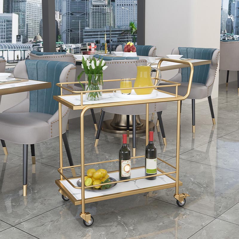 33.86 "モダンな長方形の高さの準備テーブル家のためのローリングメタル準備テーブル