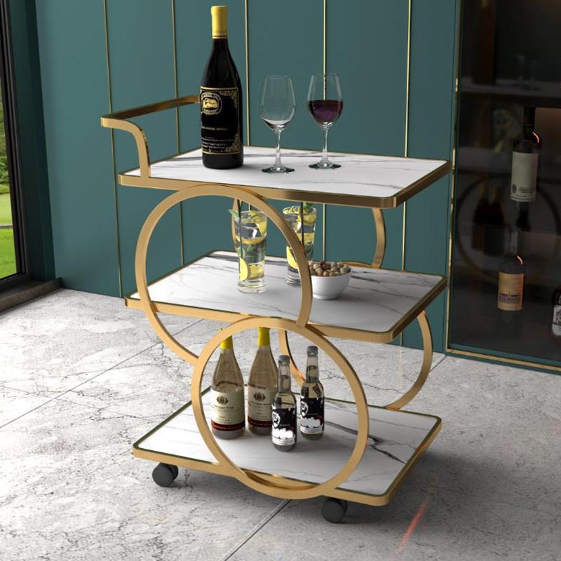 31.50" High Contemporary Rectangle Prep Table Rolling Metal Prep Table for Home