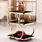 31.50" High Contemporary Rectangle Prep Table Rolling Metal Prep Table for Home