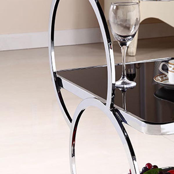 31.50" High Contemporary Rectangle Prep Table Rolling Metal Prep Table for Home