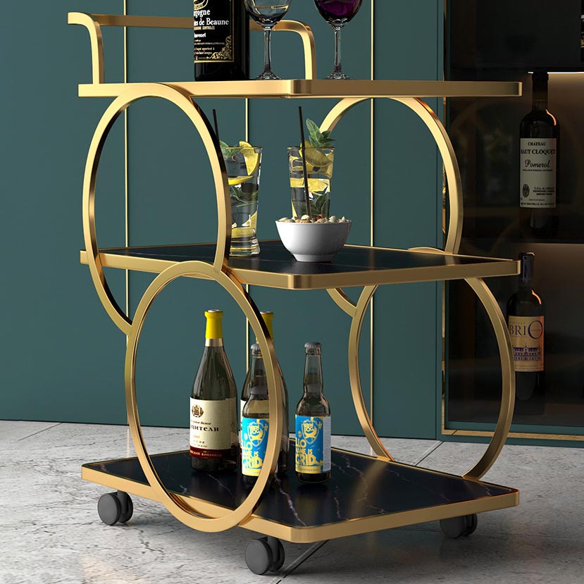 31.50" High Contemporary Rectangle Prep Table Rolling Metal Prep Table for Home