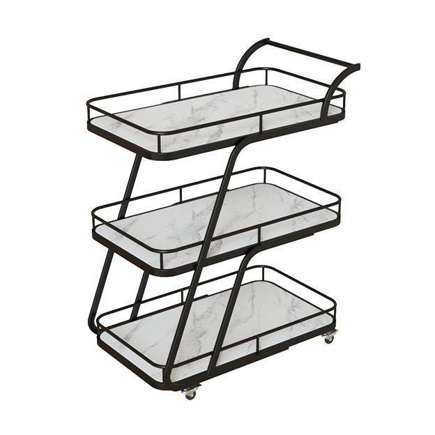 Tavolo da preparazione a rotolamento contemporaneo 35.43 "H tavolo di preparazione in metallo per sala da pranzo