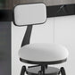 Rotatable Upholstered Counter Stool Industrial Metal Footrest Bar Chair