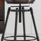 Rotatable Upholstered Counter Stool Industrial Metal Footrest Bar Chair