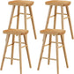 Modern Saddle Seat Counter Stool Solid Wood Armless Bar Stool