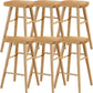Modern Saddle Seat Counter Stool Solid Wood Armless Bar Stool