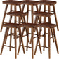 Modern Saddle Seat Counter Stool Solid Wood Armless Bar Stool