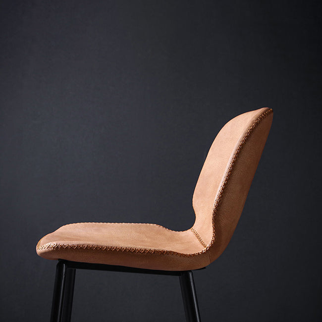Sgabello scandinavo in metallo Sgabello da banco imbottito in ecopelle per la casa