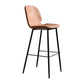 Sgabello scandinavo in metallo Sgabello da banco imbottito in ecopelle per la casa