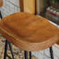Sgabello da bar in legno naturale industriale Mobili in legno con base in metallo per la casa