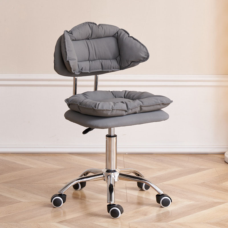 Scandinavian Metal Barstool Fabric Upholstered Counter Stool with Chrome Base