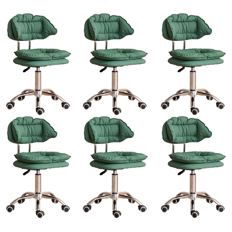 Scandinavian Metal Barstool Fabric Upholstered Counter Stool with Chrome Base