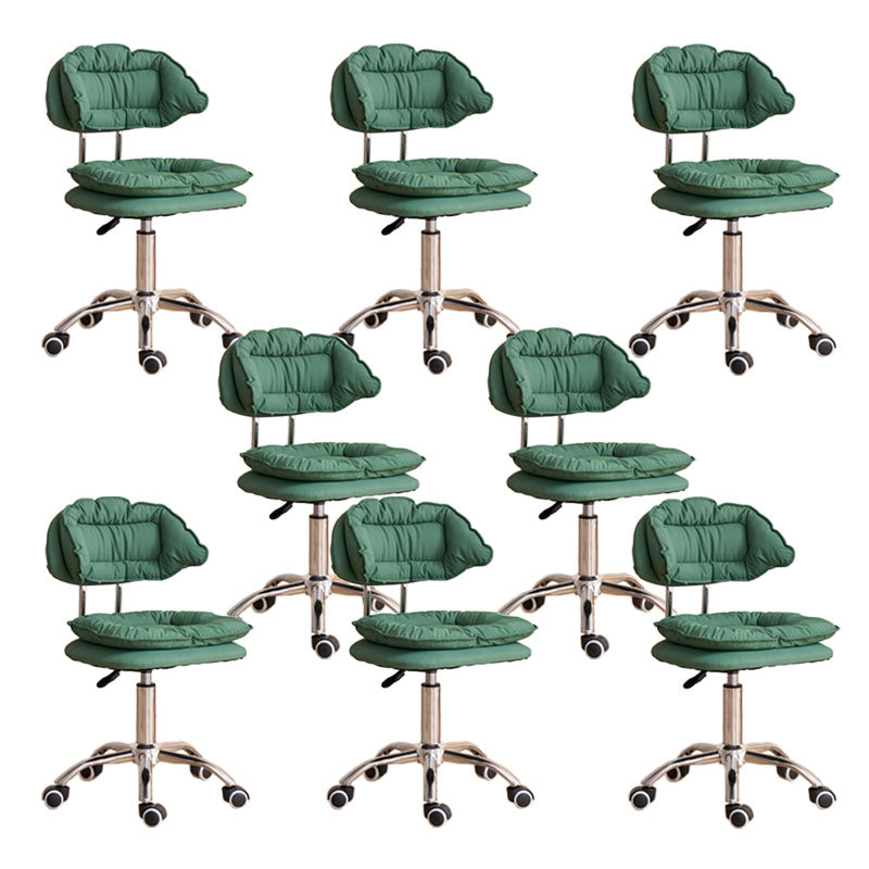 Scandinavian Metal Barstool Fabric Upholstered Counter Stool with Chrome Base