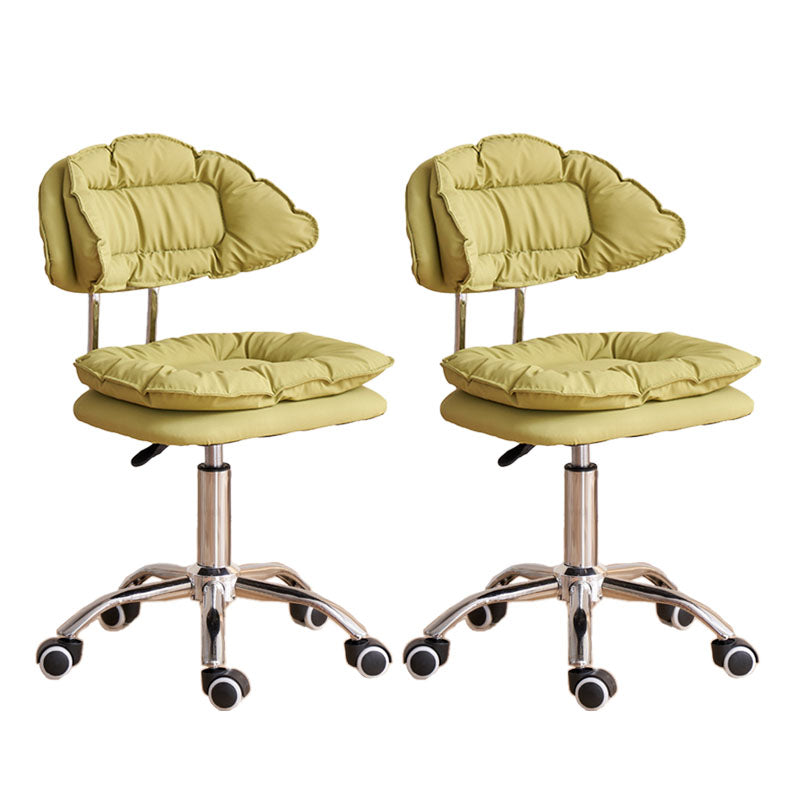 Scandinavian Metal Barstool Fabric Upholstered Counter Stool with Chrome Base