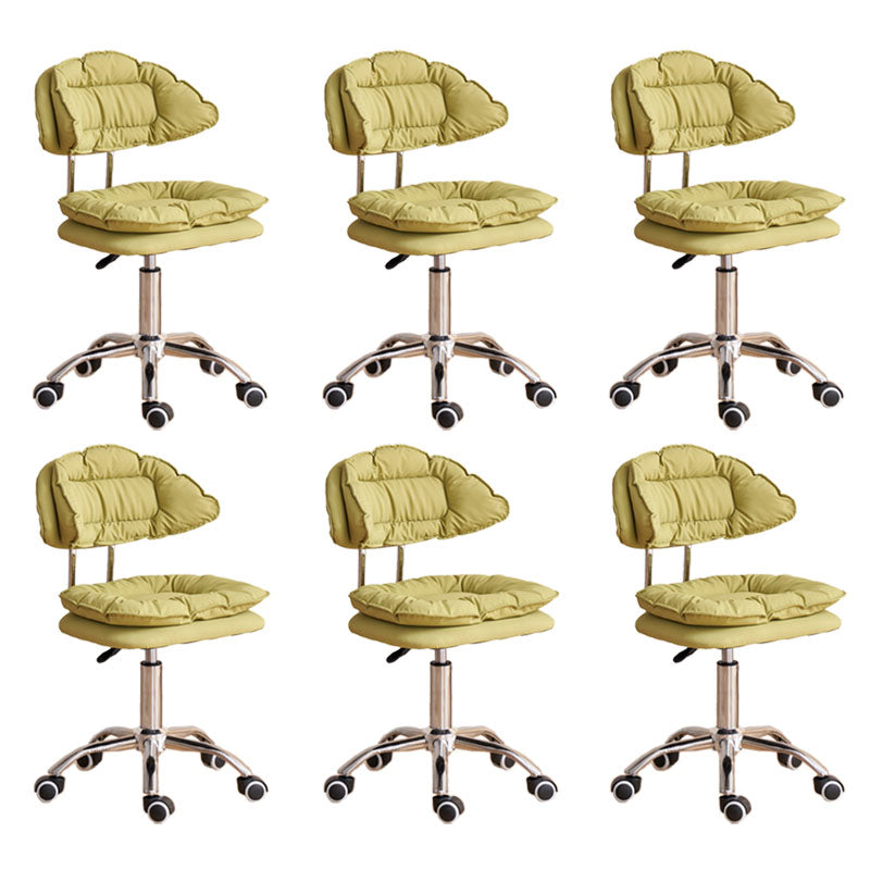 Scandinavian Metal Barstool Fabric Upholstered Counter Stool with Chrome Base