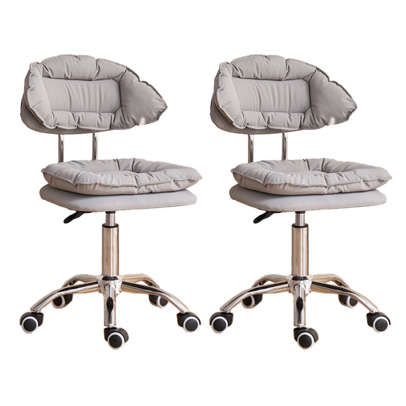 Scandinavian Metal Barstool Fabric Upholstered Counter Stool with Chrome Base