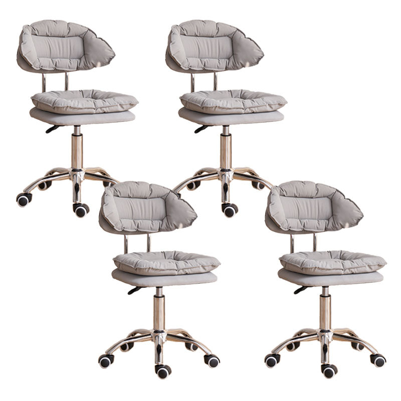 Scandinavian Metal Barstool Fabric Upholstered Counter Stool with Chrome Base