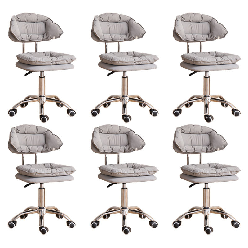 Scandinavian Metal Barstool Fabric Upholstered Counter Stool with Chrome Base