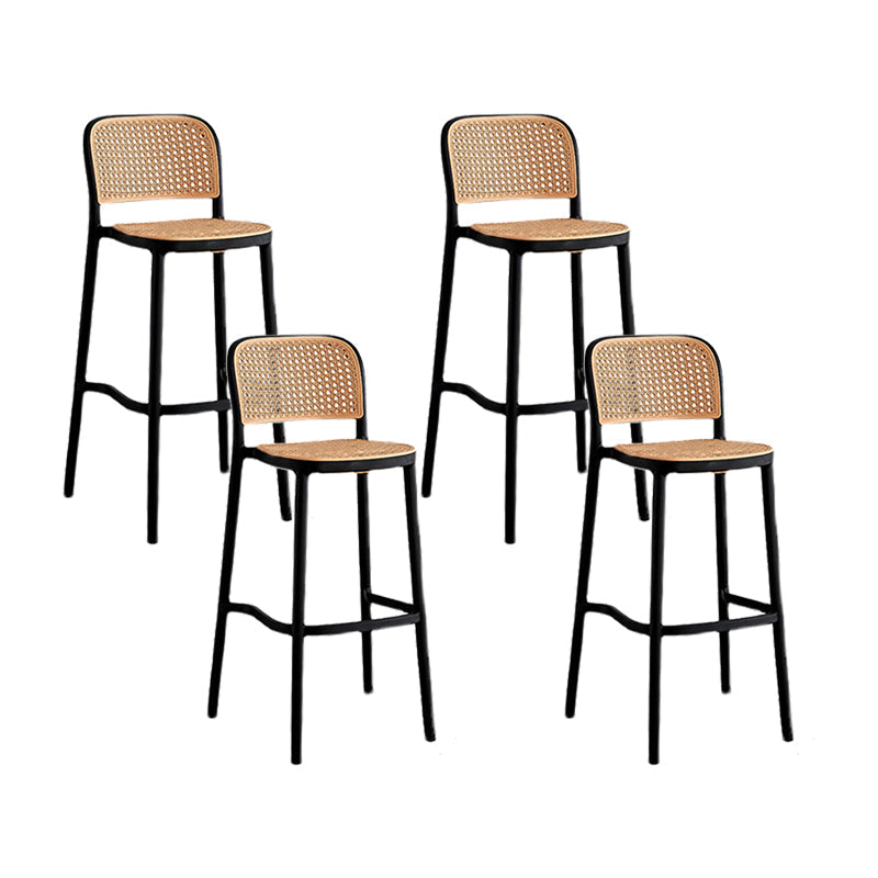 Scandinavische plastic barkruk voetsteun armloze barkruk voor woonkamer